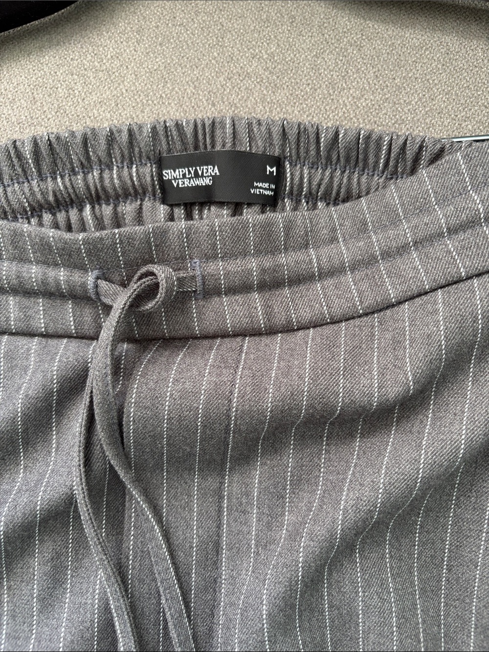 Simply Vera Vera Wang Gray Pinstripe Wide Leg Pants